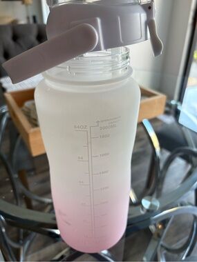 Frosted Pink Gradient Water Bottle - Unbranded